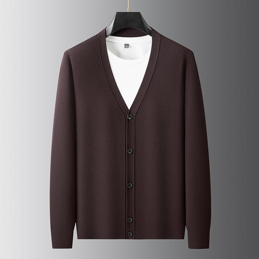 【DWP】大依优型大码男装开衫羊毛衫秋季新款男士加肥加大码针织外套男胖子毛衣外套弹力 商品图9