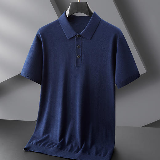 【DX】大依优型大码男装翻领休闲毛衣短袖薄款针织衫polo时尚男士加肥大码秋季上衣肥佬保暖毛衫 商品图7