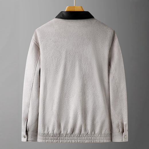 【DDT】大依优型大码男装外套夹克加肥加大300斤时尚翻领宽松阔版夹克男秋季外套胖子休闲 商品图3