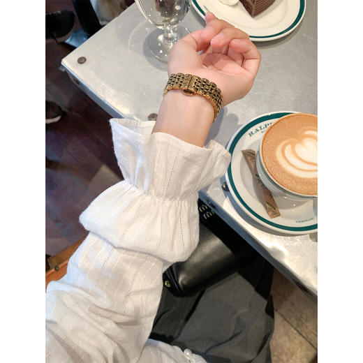 <曾小咸推荐>法式甜美风木耳边白色长袖衬衫 商品图2