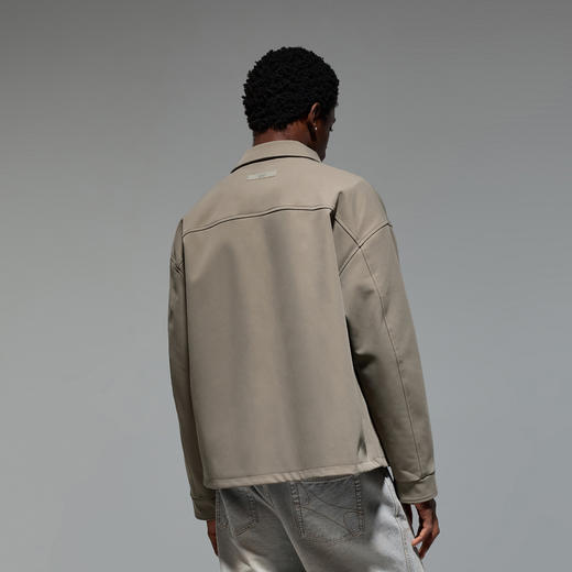 CHINISM赤尘 行政夹克男2025秋季休闲翻领外套高级男士黑色茄克 商品图2