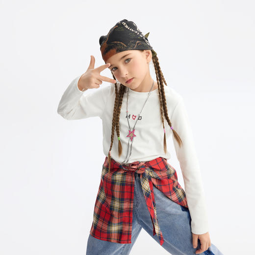 【MQD】童装女童长袖T恤春季新款宝宝打底衫百搭儿童运动上衣 商品图2