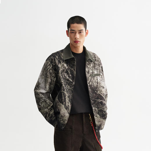 CHINISM赤尘 数码印花底特律工装夹克男秋季新款宽松潮牌休闲外套 商品图4