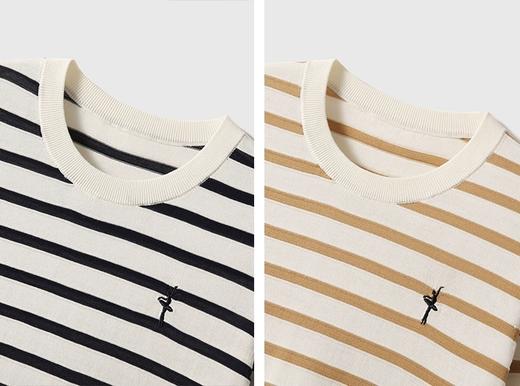 新款天丝莱赛尔桑蚕丝条纹芭蕾女孩刺绣衫 商品图12