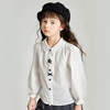 笛莎Deesha 2025秋季新款女童气质翻领木耳边长袖衬衫 商品缩略图2