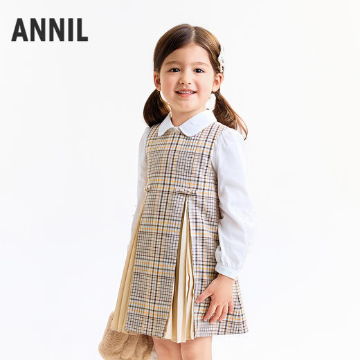 【实体店同款】女童无袖连衣裙秋季新款安奈儿童装XG533198 商品图2