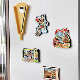 “开中隐藏款发199元红包”  中国城市记忆冰箱贴 原创设计 随机5款不重复