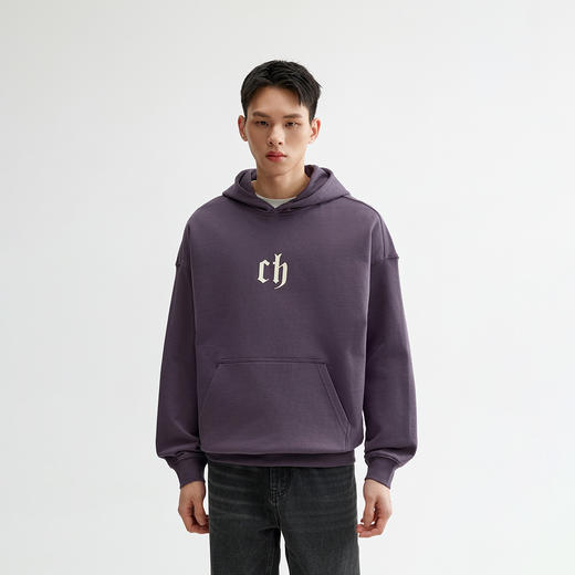 【商场同款】CHINISM赤尘 重磅415G经典印花连帽卫衣男春季上衣 商品图3