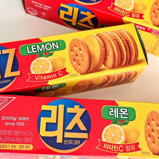 韩国东西利兹柠檬味夹心饼干96g 商品图3