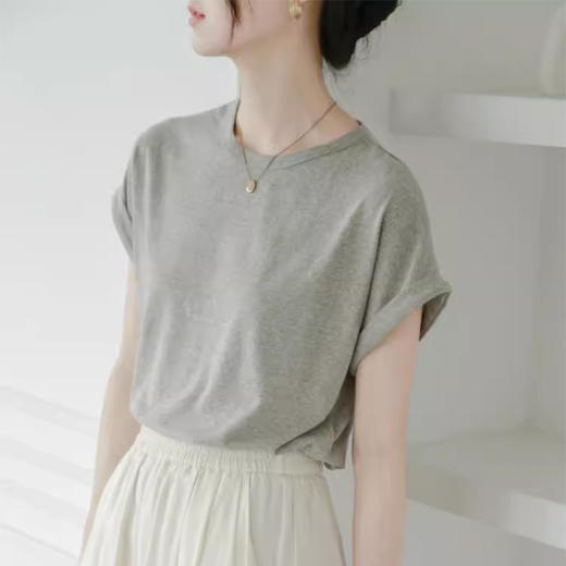 裁缝学苑AH47短袖T恤纸样女装夏季新款宽松圆领上衣t恤样板 商品图5