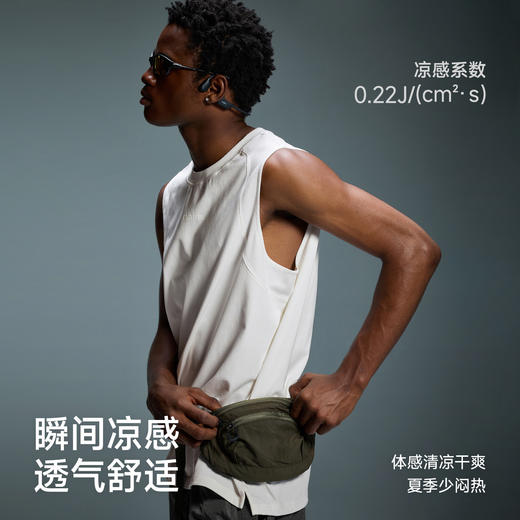 【凉感】CHINISM赤尘 立体印花运动背心男夏季户外抗菌速干坎肩 商品图1