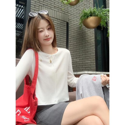 <曾小咸推荐>3.23现货秒杀 ！微信超特价！韩系简约长袖T恤 日常119.99 立减60 秒杀59.99！！ 商品图4