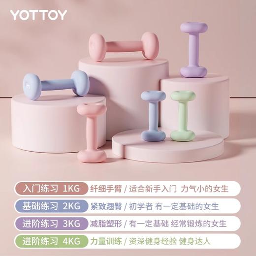 哑铃【YOTTOY】哑铃健身女士家用壶铃女生健身器材男士实心铸铁小一对纯钢 商品图4