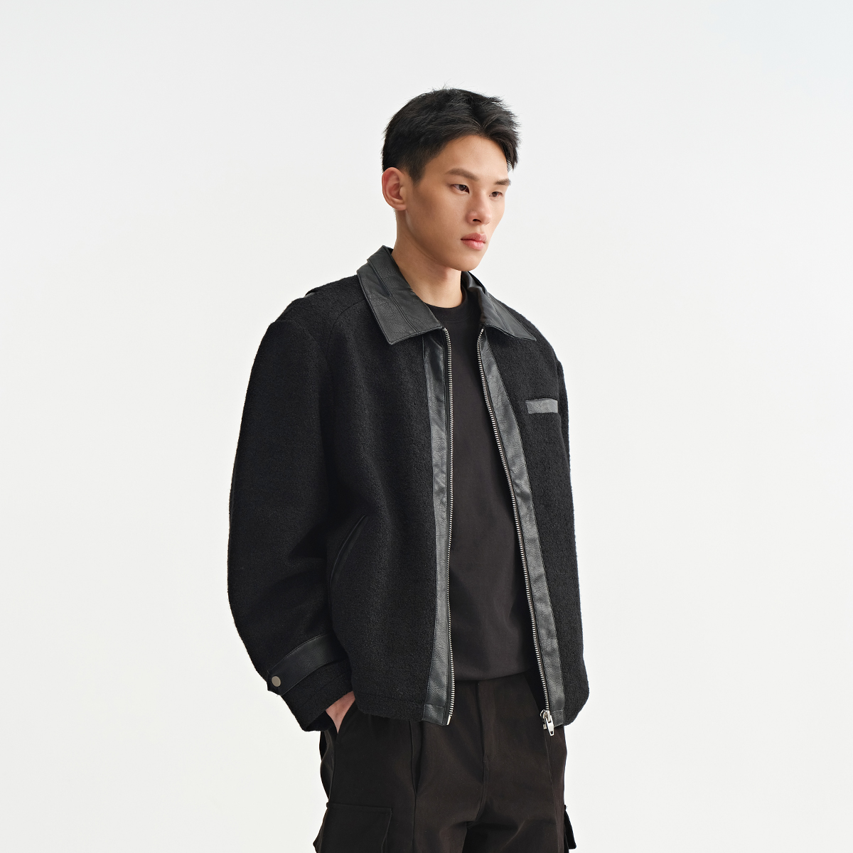 CHINISM赤尘 重磅750G毛呢外套男冬季新款美式复古男士休闲夹克