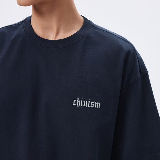 CHINISM赤尘 背后CH青花瓷印花短袖T恤男夏季宽松半袖男士上衣 商品图3