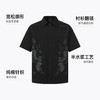 【商场同款】CHINISM赤尘 花卉印花短袖衬衫男夏季黑色纯棉衬衣 商品缩略图2