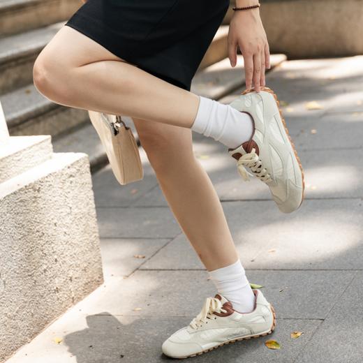 Sacha复古拼色德训鞋|牛反绒鞋面+羊皮内里，舒适透气，轻盈软弹 商品图0