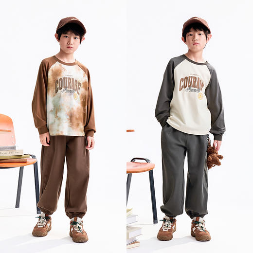 【实体店同款】男童全腰针织单裤秋季新款安奈儿童装AB536110 商品图3