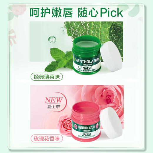 【张艺兴同款】美国曼秀雷敦Mentholatum薄荷玫瑰经典修护润唇霜9g 商品图3