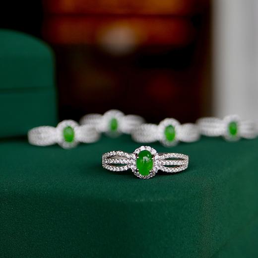 冰阳绿 高级感天然A货翡翠开口戒 CF 商品图1