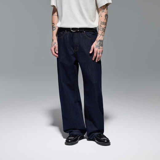 CHINISM赤尘 莱赛尔弯刀牛仔裤男夏季新款原牛直筒宽松男士裤子 商品图2