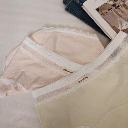 少女风蕾丝花边抑菌内裤女中高腰纪念日百货门店同款164243148 商品图2