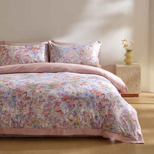 【热卖推荐】自然醒全棉贡缎数码100支长绒棉磨毛四件套（带高档礼盒）HS 商品图3