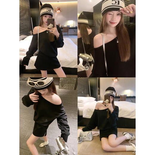 【129元任选2件】现货！宽松斜肩卫衣/短裤 商品图5