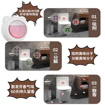 KUMBAZZ空气清新剂15ml*3白桃替换装 厕所除臭香薰卫生间香氛去异味神器 /家庭清洁/纸品 /家庭环境清洁 /空气清新剂 商品图4