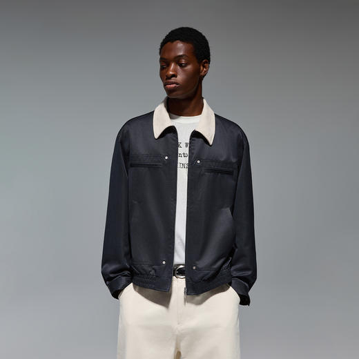 CHINISM赤尘 灯芯绒翻领巴恩风夹克男秋季美式复古男士工装外套 商品图5