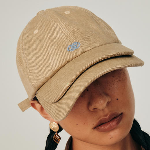 lost in echo2025早秋新款独特个性双层帽檐纯棉刺绣logo棒球帽 商品图3