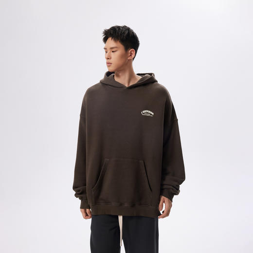 CHINISM折扣季 定制440g大毛圈连帽卫衣男重磅宽松美式帽衫上衣 商品图2