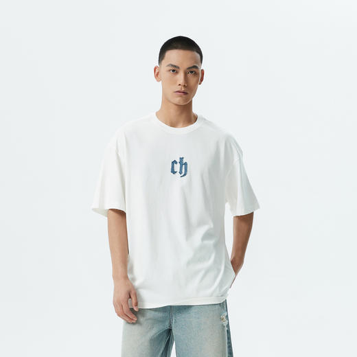 【贴布绣logo】CHINISM赤尘 黑色短袖T恤男夏季宽松半袖男士上衣 商品图2