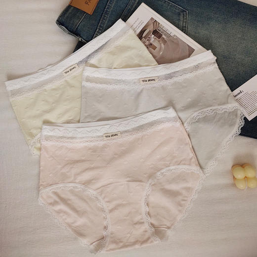 少女风蕾丝花边抑菌内裤女中高腰纪念日百货门店同款164243148 商品图1