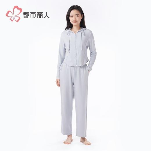 都市丽人睡衣40支棉混纺双面拉烫染家居服长袖长裤棉质套LHH1J8 商品图2