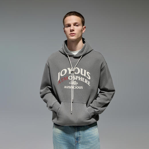 CHINISM赤尘 银锭扣连帽卫衣男秋季重磅休闲帽衫美式潮牌纯棉外套 商品图3