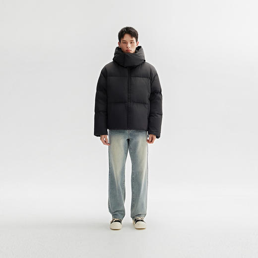 CHINISM赤尘 可拆卸连帽羽绒服男冬季男士防风加厚短款面包服外套 商品图4