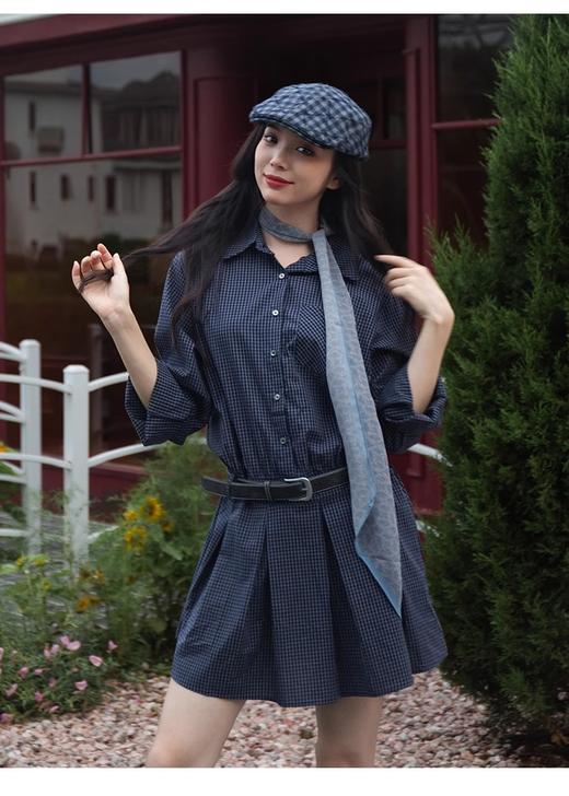 【门店同款】ENJOY秋季“城市与旷野”格纹腰带连衣裙 164543491 商品图0