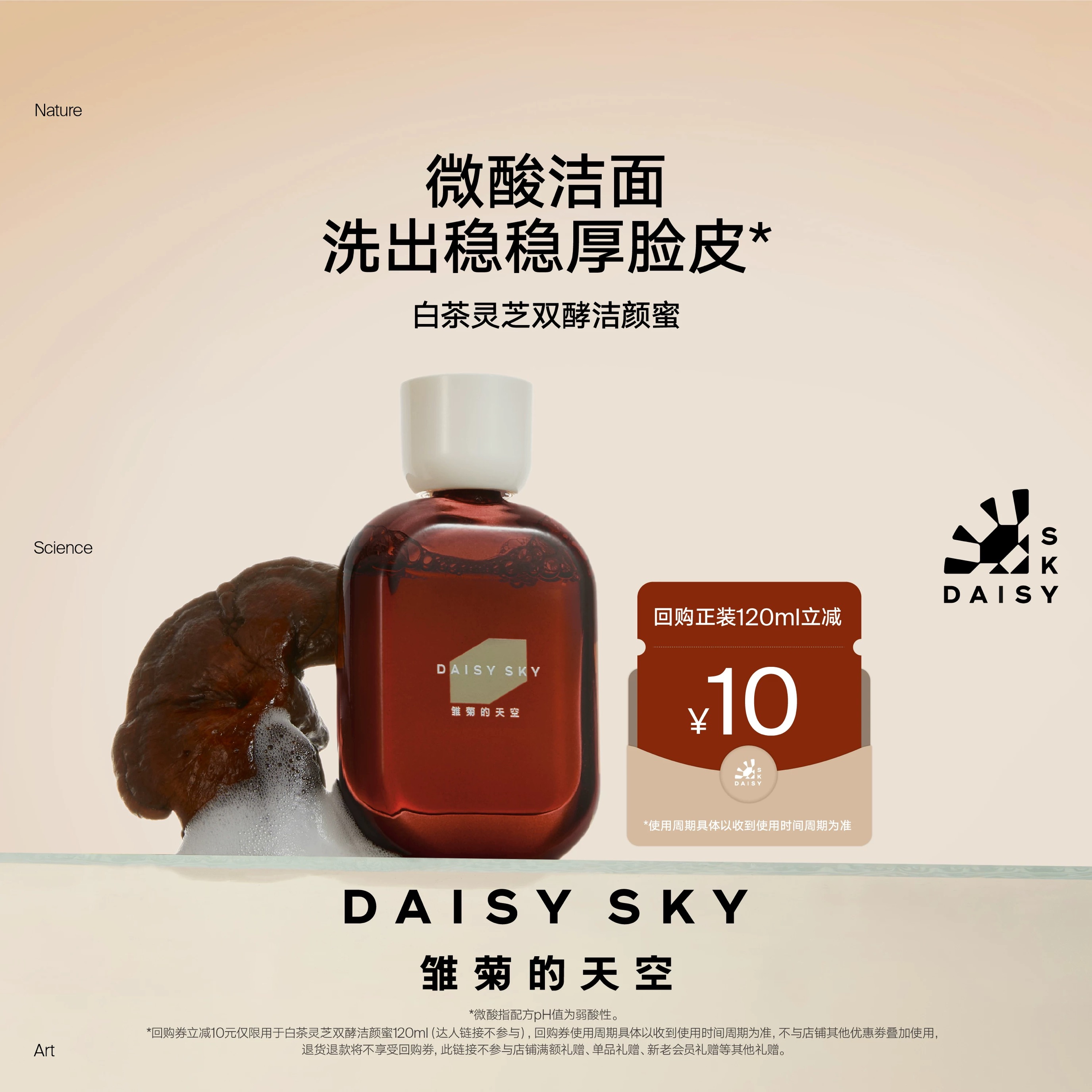 DAISY SKY雏菊的天空丨白茶灵芝双酵洁颜蜜15ml