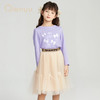 笛莎千与2025秋季新款女童甜美蝴蝶结装饰长袖T恤 商品缩略图3