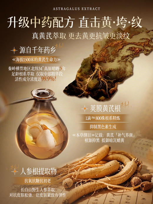 【野生原料+抗皱】黄芪水乳套装去黄提亮美嫩白抗皱紧致抗衰补水保湿乳液护肤品正品 商品图2