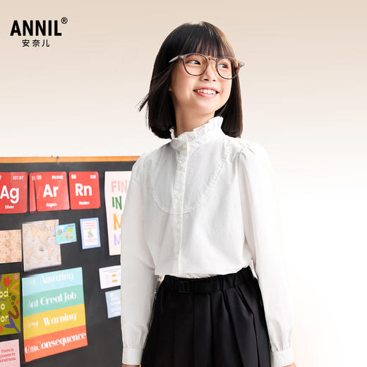 女童立领长袖上衣秋季新款安奈儿童装EG531540 商品图0