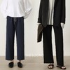HESOONG"静感松弛"定制麻棉混纺空气感松紧中腰休闲裤HWKZ7468 商品缩略图0