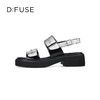 D:FUSE迪芙斯夏季新款金属控凉鞋前卫感机能风高级灰超轻凉鞋女DF42115221 商品缩略图0