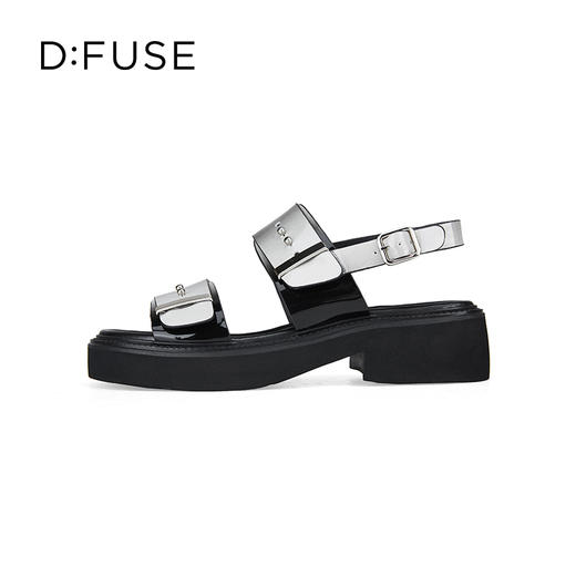 D:FUSE迪芙斯夏季新款金属控凉鞋前卫感机能风高级灰超轻凉鞋女DF42115221 商品图0