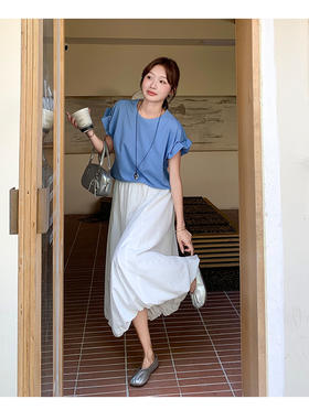 【高品质私服】【D家花苞袖超薄T恤】明媚清爽，夏日的必搭之选 进口70S超长纤维，G1505-CC【无标出货 介意慎拍】