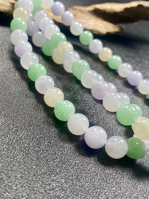 【FC0107】18K镶嵌翡翠多宝项链  珠圆玉润  冰润细腻 多巴胺系列 没拍出实物在美 商品图3