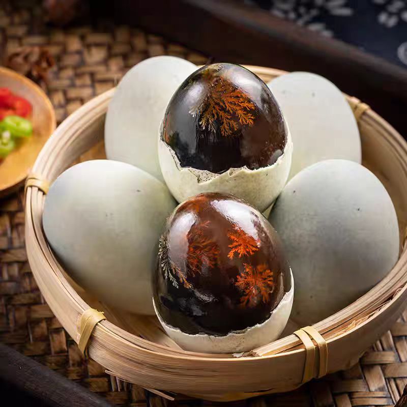 【无铅工艺 绿茶腌制】软糯Q弹 细腻爽口 | 鄱阳湖松花皮蛋 传统腌制 鸭蛋制品 吃法多样食材 60g*20枚