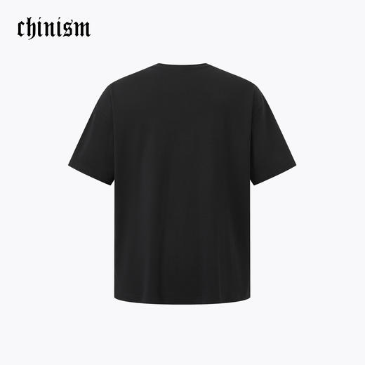 CHINISM赤尘 黑色凉感短袖t恤男夏季新款美式印花男士休闲半袖 商品图1