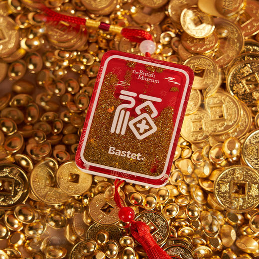 大英博物馆巴斯特系列萌猫发财石膏车载香挂 商品图3